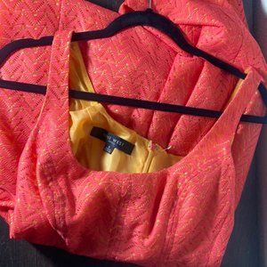 Nine West Two Tone Orange Summer Dress Size 6